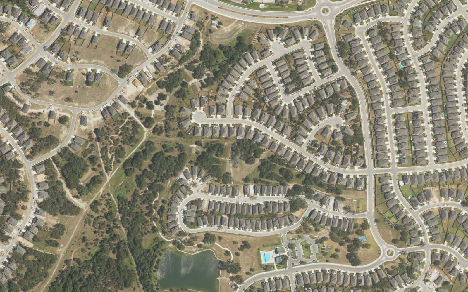 Vista aérea de 6 Creeks, Kyle