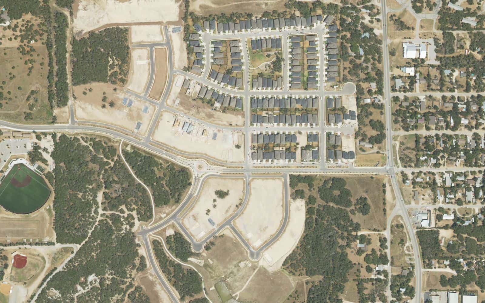 Vista aérea de Heritage, Dripping Springs