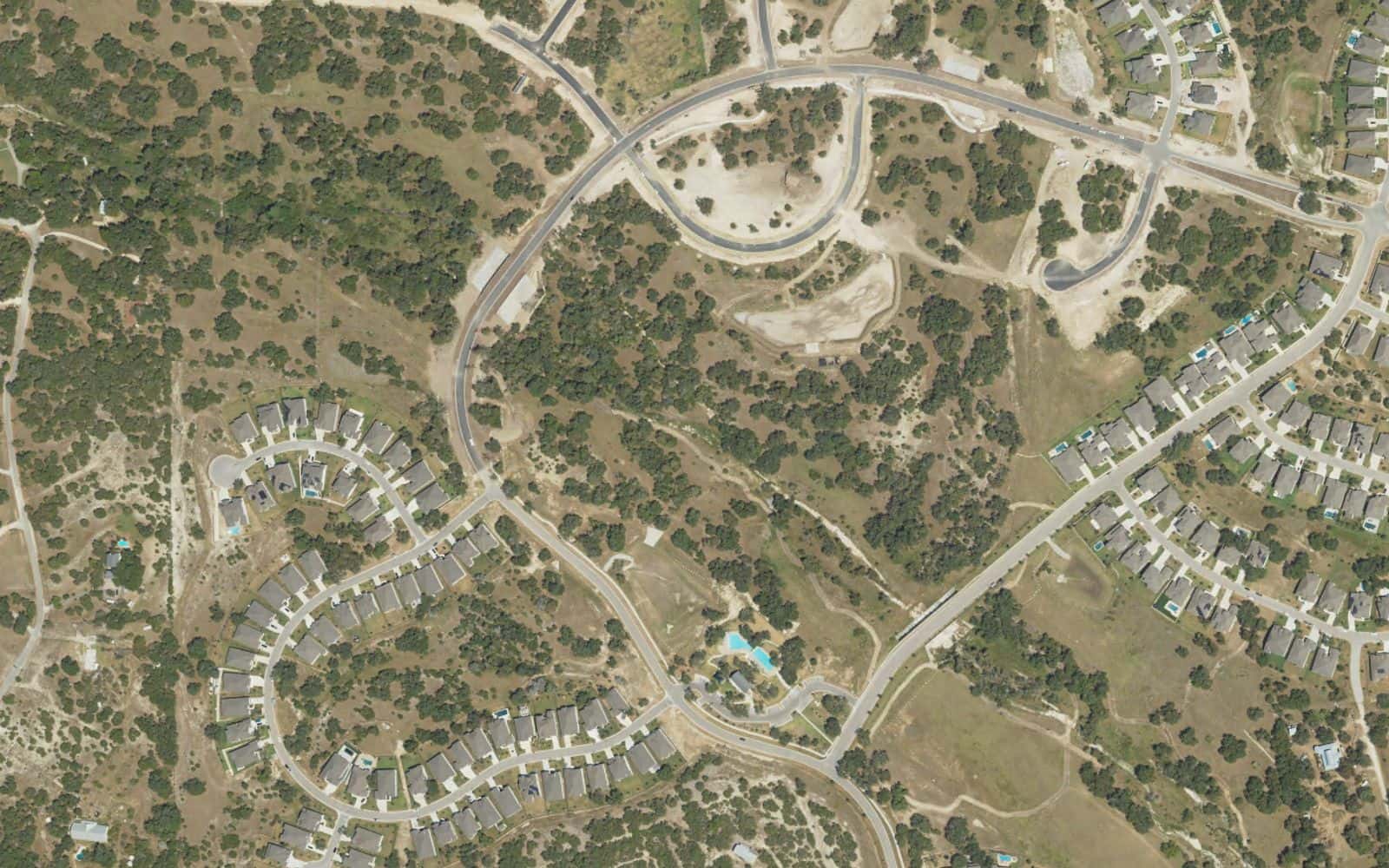 Vista aérea de Parten, Austin (suroeste)