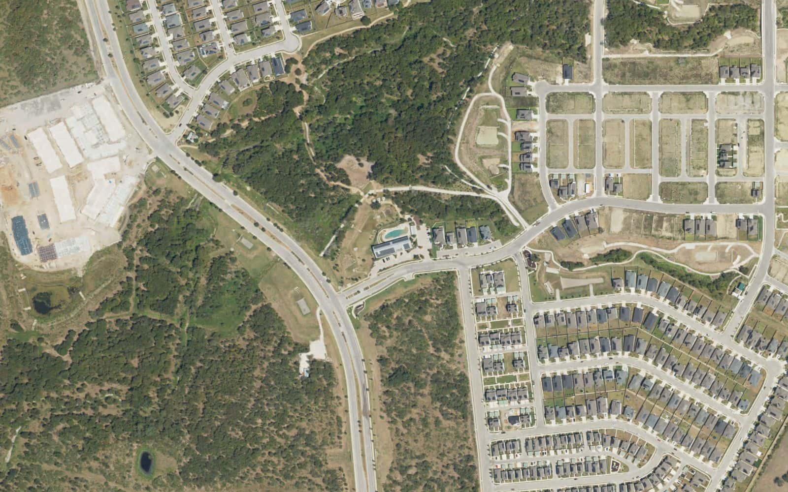 Vista aérea de Whisper Valley, Austin (este)