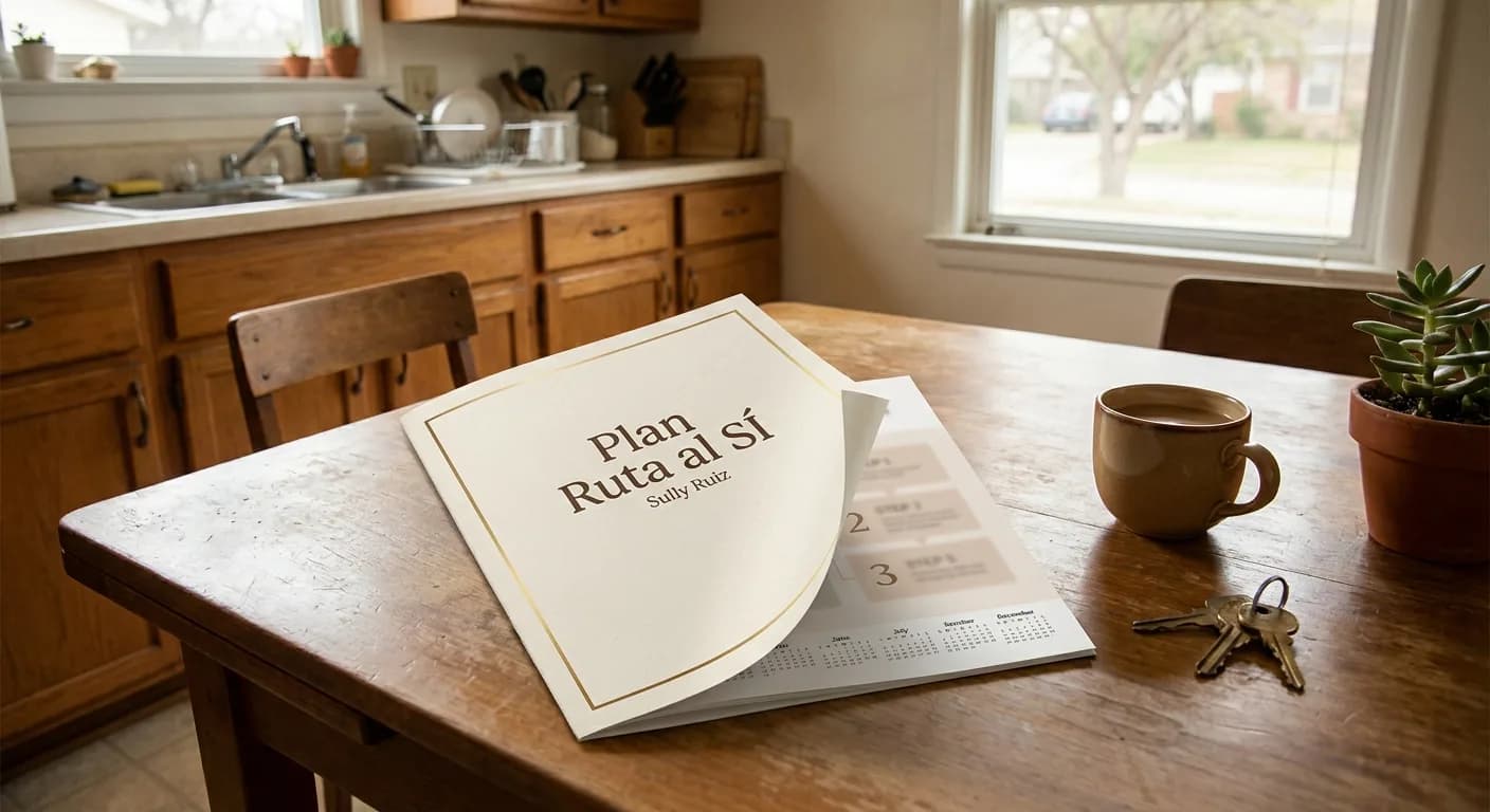 Illustration of the Plan Ruta al SÍ on a kitchen table