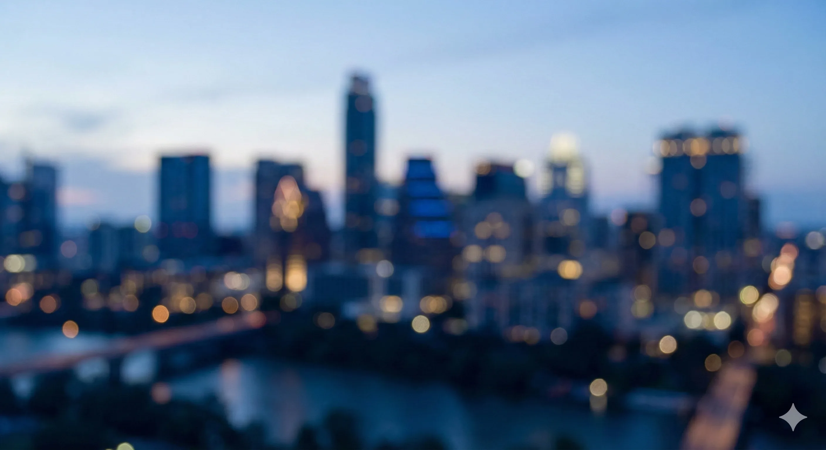 Austin skyline aerial view